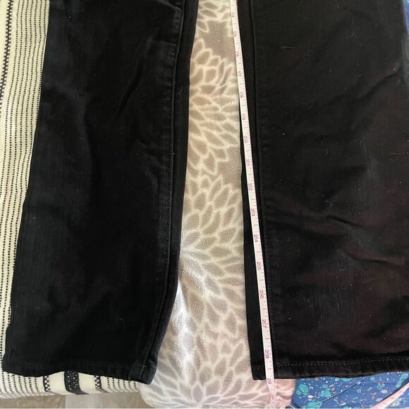 X2 Skinny Straight Jeans 0 Black Denim Stretch‎ Low Rise Vtg Y2K Punk Normcore - Picture 7 of 9